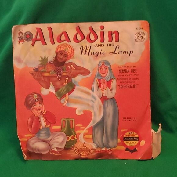 Vintage Cricket Records Alladin and his Magic Lamp 78 vinyl with Sleeve C24 - Picture 2 of 7